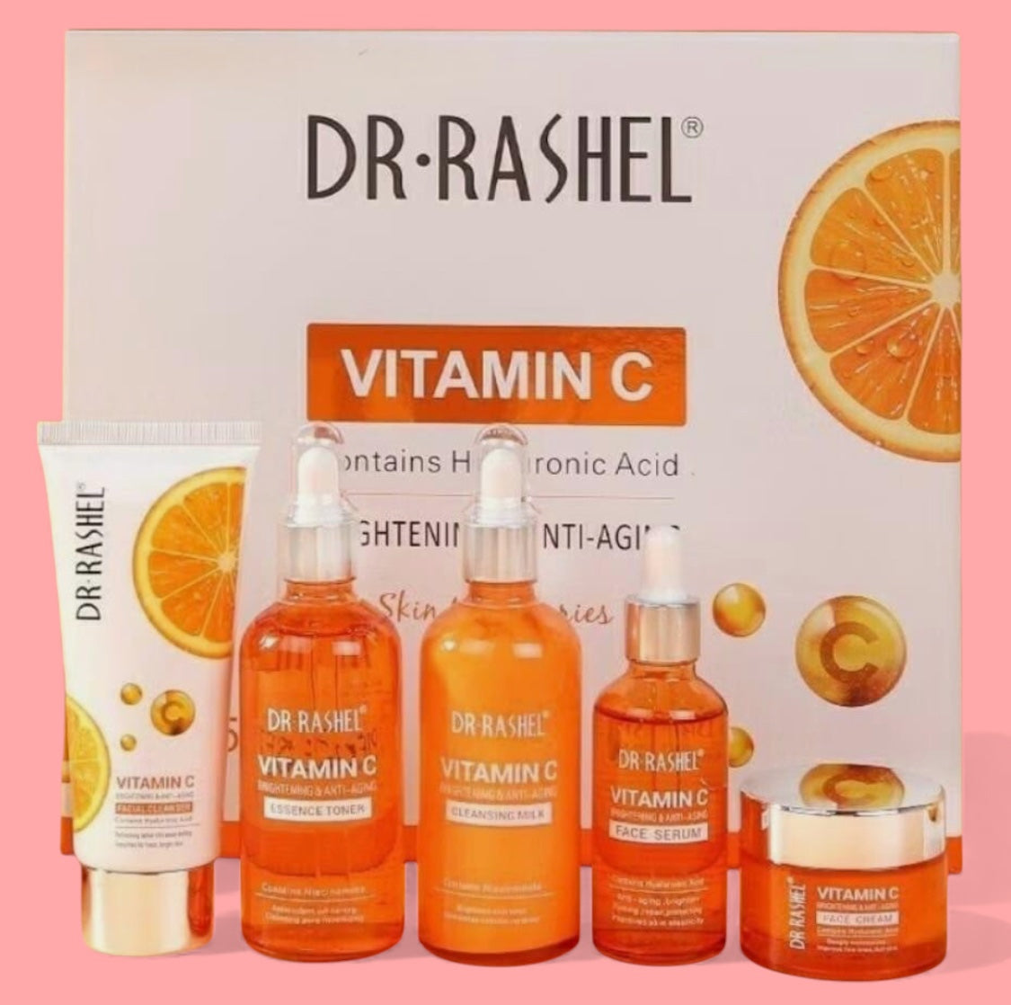Dr. Rashel Vitamin C & Hyaluronic 5 Pieces Facial Box Kit